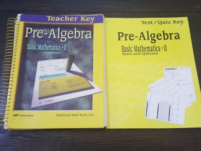 Abeka Pre-Algebra Teacher Key Basic Mathematics II 2nd Ed. set of 2 keys
