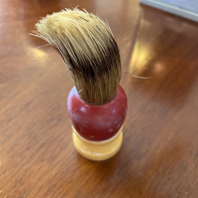 VINTAGE EVER-READY #79 SHAVING BRUSH RED/CREAM COLOR