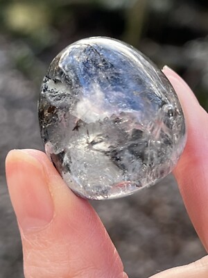 Große Lodolith Quarz Linse Brazilian Pebble AAA+ : Wachstum 31g 44
