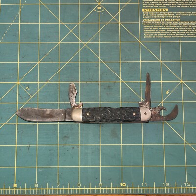 Imperial Kamp-King 4 Blade Pocket Knife USA Camping, Belt clip, Boy Scout