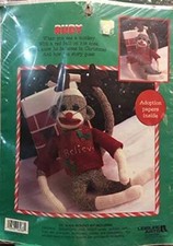 Leisure Arts Rudy 21" Christmas Reindeer Sock Monkey Kit 46266