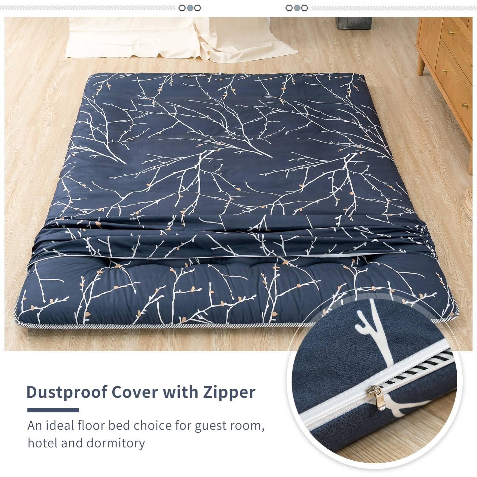 MAXYOYO Printed Folding Japanese Futon Mattress eBay