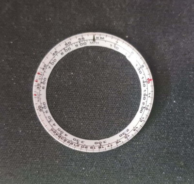 INNEN LÜNETTE MIT TACHYMETER UND NAUT-STAT WEISS AUSSEN  Ø 31,00MM