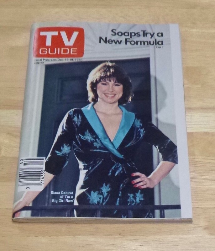 TV Guide Dec 13-19 1980 Diana Canova of I'm a Big Girl Now New Hampshire Edition