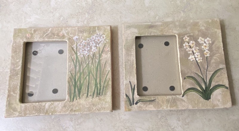Picture Frames With Floral Print, Heavy Weight (2)