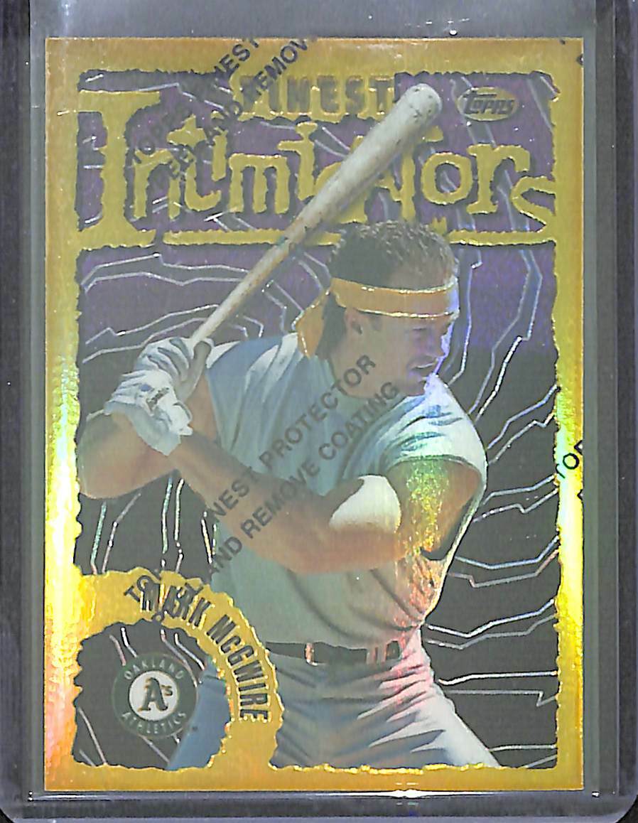 1996 Topps Finest Gold Refractor #74 Theme 18 Mark McGwire