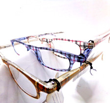 3 pair Lady READING GLASSES 1.0 Compact thin colorful fun artistic Variety
