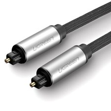 TOSLINK Optical Cable Digital Audio 1m braided grey; UGREEN/10539