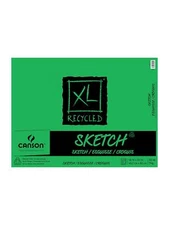 Canson XL Recycled Sketch Pads - 18 in. x 24 in. pad of 100 sheets fold-over