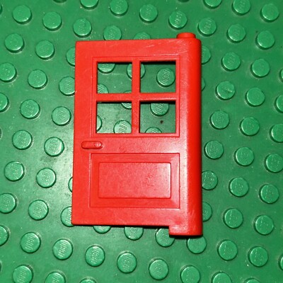 LEGO Door 1x4x5 Right with Panes in Red X PN 3861 Vintage UK