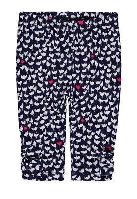  Steiff hello spring leggings, dark blue floral size 92