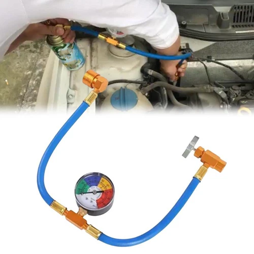 R 134a Refrigerant AC Recharge Gauge R-134A Can tap valve Hose for AC Recharging - Picture 2 of 12