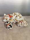Antique Japanese Kutani Cat Group Signed