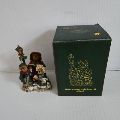 Boyds Bears Resin Figurine - Victoria Anne With Stuart And Abigail