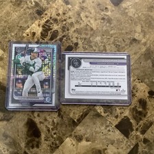 2024 Bowman Chrome Hunter Goodman #25 Mega Box Mojo Refractor RC Rockies A5