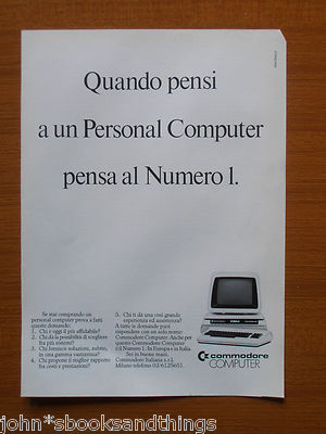 1983 COMMODORE COMPUTER CBM VINTAGE AD PUBBLICITA VECCHIO ANNI 80 INFORMATICA
