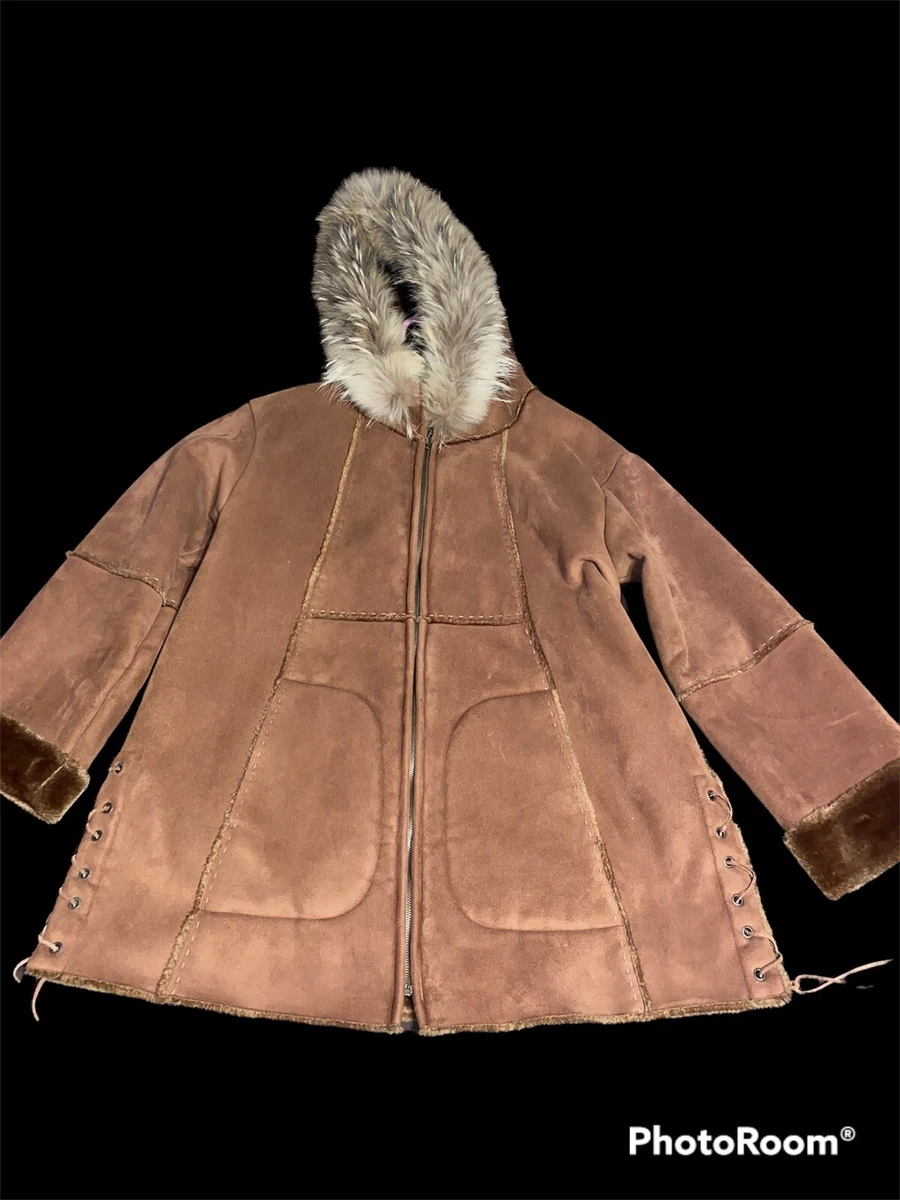 1 madison fur sales trim hooded coat