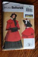 BUTTERICK B5266-LADIES DICKENS-CAROLING CLOAK-MUFF-BONNET-SKIRT PATTERN 8-14