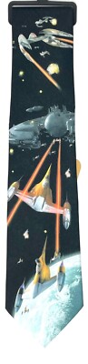 Star Wars Episode 1 Space Battle - Battle of Naboo Ralph Marlin 1999 Necktie