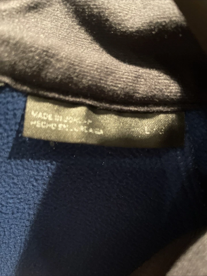 Spyder Masculino Grande Manga Longa Azul Preto Poliéster Pesado 1/4 Zíper Inverno Quente - Imagem 3 de 4