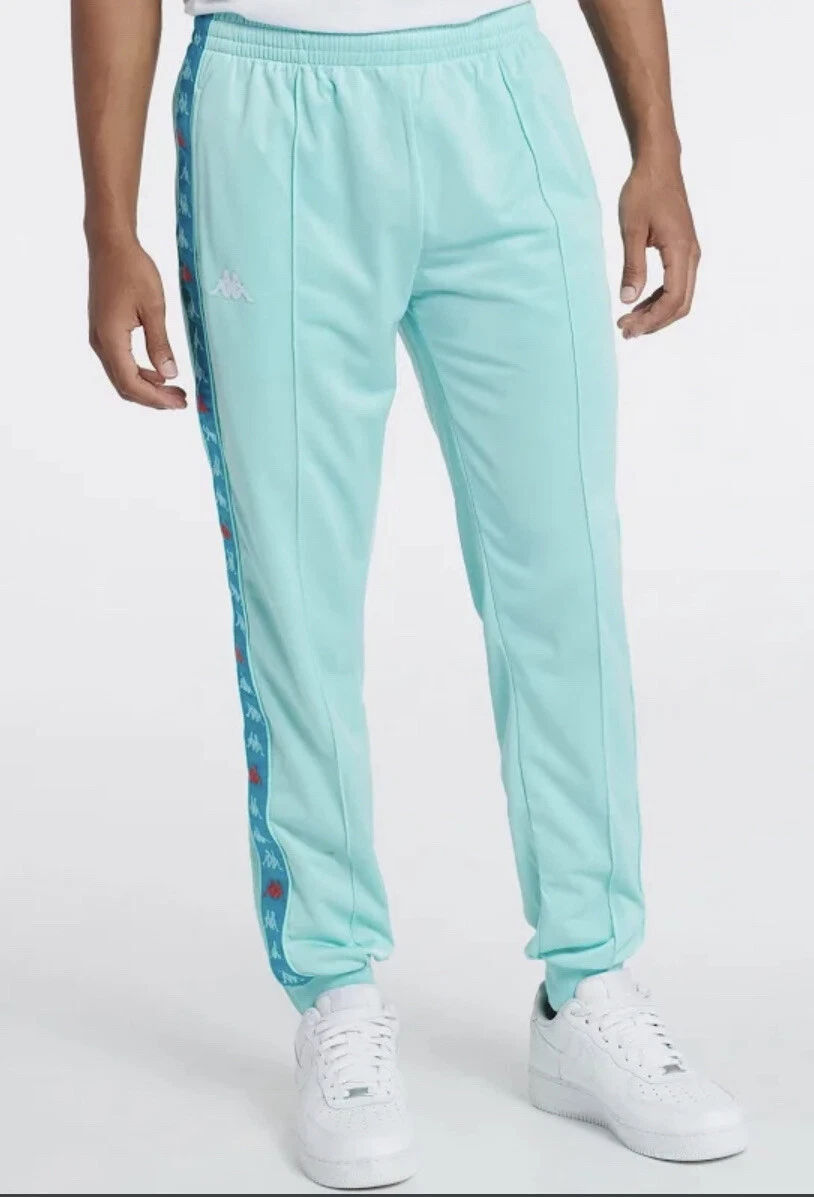 Kappa Mens 222 Banda Pants 3113KZW Blue Water Blue Peacock Red