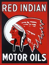 Decor POSTER.Home room bedroom art.Interior Design.Red Indian motor oil.7043