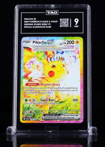 Pikachu ex graded TAG 9 for sale on eBay