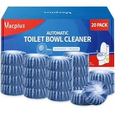 Vacplus Toilet Bowl Cleaners 20 Pack Long Lasting Toilet Cleaner Tablets Blue
