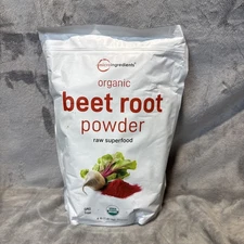 Organic Beet Root Powder 4 Pounds Cold Pressed Water Soluble High Concentrated