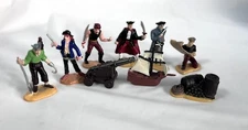 Safari Pirates Figures Lot 9 Pieces 2.25" PVC Pirate Toys Safari LTD Mini Figure