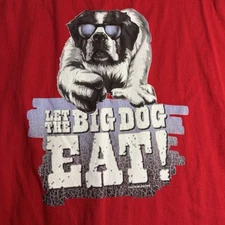 Big Dogs T-Shirt Let The Big Dog Eat Men 5XL Red 2010