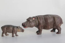 Hippopotamus and Baby Elastolin Hausser Composition Toy (65400)