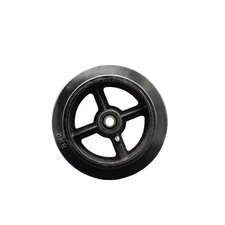 SCC - 8" Rubber on Cast Iron Wheel Only w/Roller Bearing-1/2" Bore-650 lbs Cpty