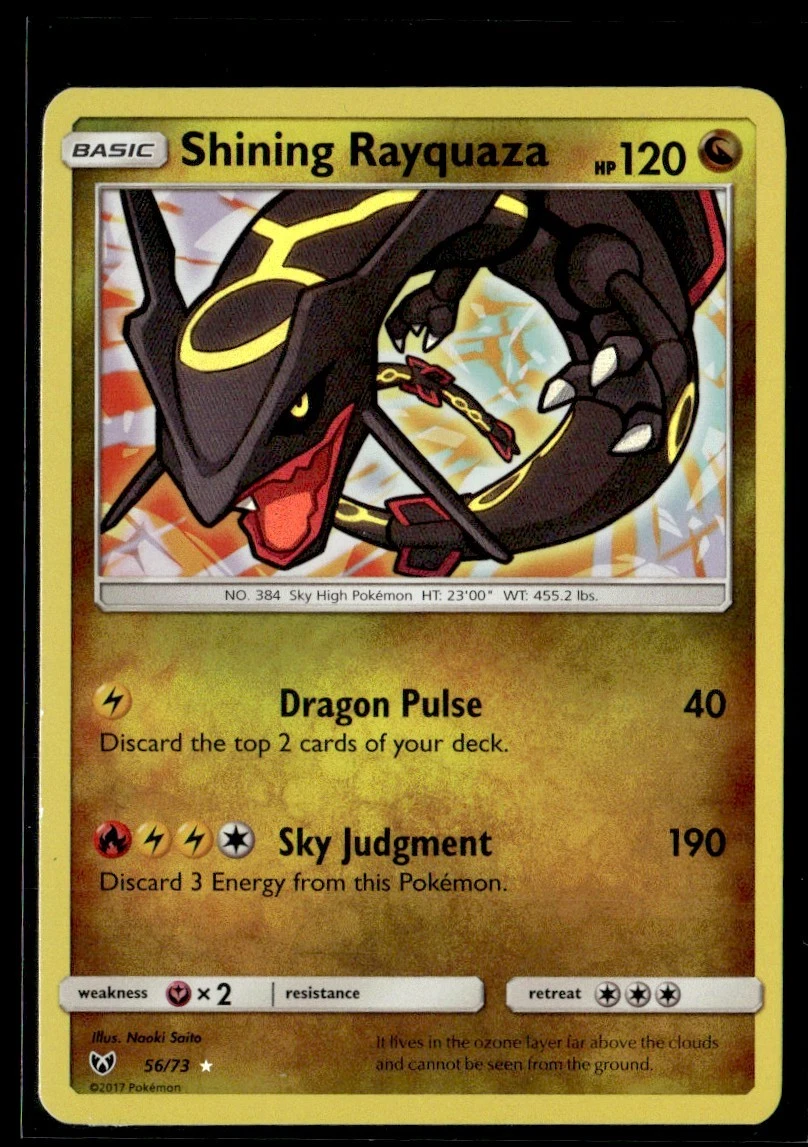 pokemon cards shiny rayquaza Pokemon TCG Chinese Hidden Fates Shiny Vault Rayquaza GX / AC2b #224/200 SSR main image 0
