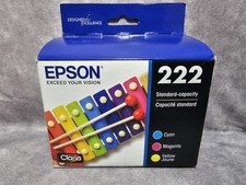 Genuine EPSON 222 Ink Standard Capacity Tri Color Combo Pack New OEM 05/2028