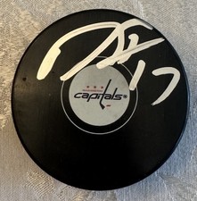 Dylan Strome Autographed Signed Washington Capitals Logo Puck Beckett COA