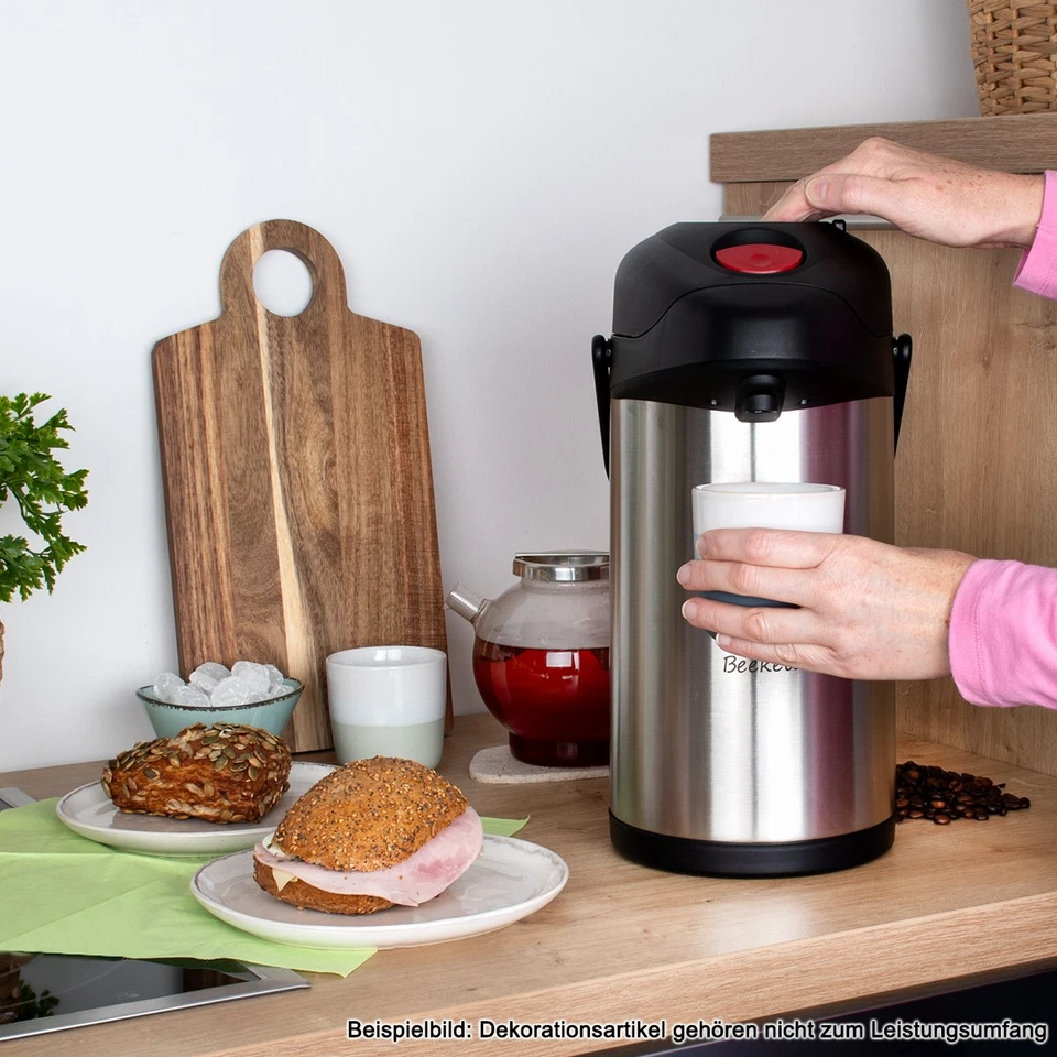 Thermos caraffa isolante premium caraffa a pompa caraffa termica caffettiera Beeketal - Immagine 3 di 3