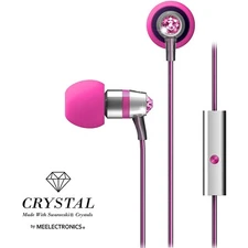 MEE Audio Crystal In-Ear Wired Headphones Pink M11J-PK