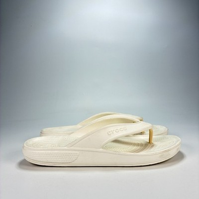Crocs Classic II White Flip Flop Lightweight Casual Comfort Sandals Mens Size 10