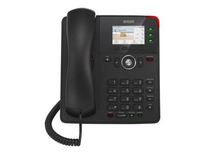 Snom Tischtelefon D717 IP Phone Schwarz Kabelgebundenes Hörner In-Band Out-of 00004397