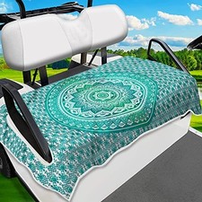 Golf Cart Seat Covers Microfiber Bohemian Green Universal Fit Seat Protection