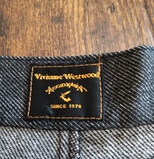 Vintage 90s VIVIENNE WESTWOOD Denim TROUSERS Italy Sz 44 US Sz 10