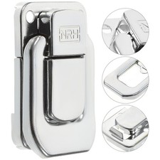 3Pcs Durable Silver Hook Locks Box Packing Buckles for Travel Bags