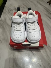 NEW Nike Court Borough Low Recraft White Black Toddler Kids' Sz 5c