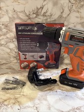 Terratek Cordless Drill Driver 18V Lithium-Ion13Pc Electric Screwdriver Set TD18