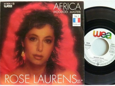 Rose Laurens  -Africa / Broken Heart    D-1983   WEA 24-9876-7