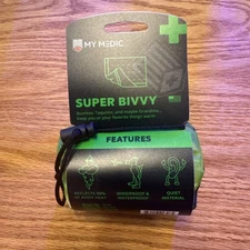 My Medic Super Bivvy Emergency Heat Reflective Blanket Water/Windproof w/ Case