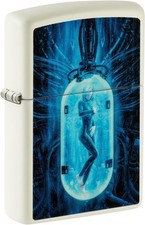 Zippo Tube Woman Design Glow in The Dark Matte Pocket Lighter