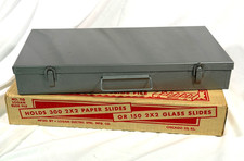Logan Slide File 100 De Luxe All Metal Slide Storage File Vintage For 2x2