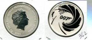 外国銀貨　豪2020ツバル　007 No Time To Die 1D銀貨 美術品・アンティーク・コレクション 外国銀貨 豪2020ツバル 007 No